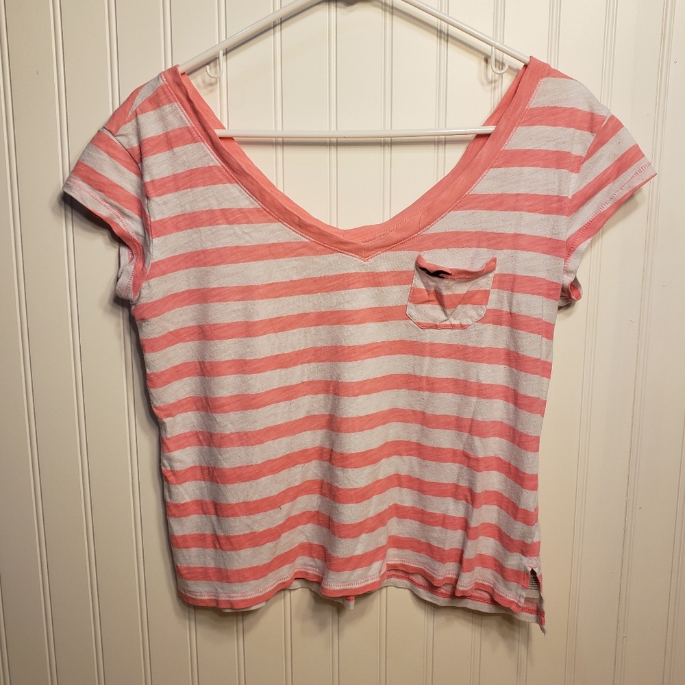 Hollister Striped Layering T-shirt Sz XS
